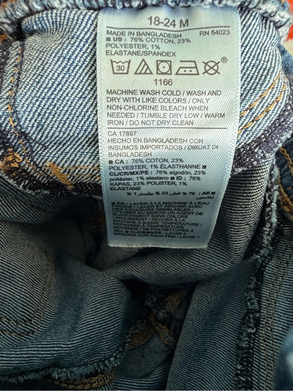 Old Navy Baby 18-24M Pull On Denim Jeggings Stretch Jeans